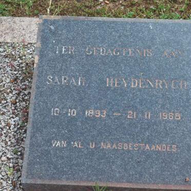 HEYDENRYCH Sarah 1893-1968