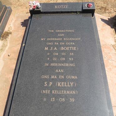 KOTZE M.J.A. 1938-1993 &amp; S.P. KELLERMAN 1939-