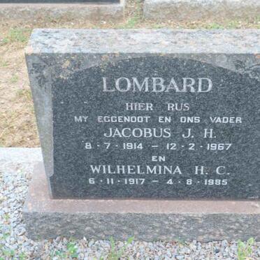 LOMBARD Jacobus J.H. 1914-1967 &amp; Wilhelmina H.C. 1917-1985