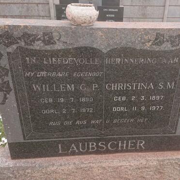 LAUBSCHER Willem C.P 1890-1972 &amp; Christina S.M. 1897-1977
