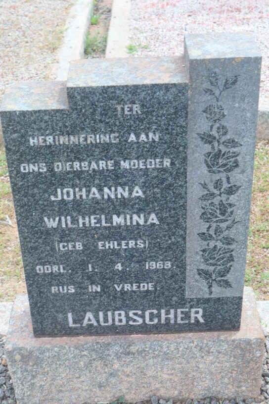 LAUBSCHER Johanna Wilhelmina nee EHLERS -1968