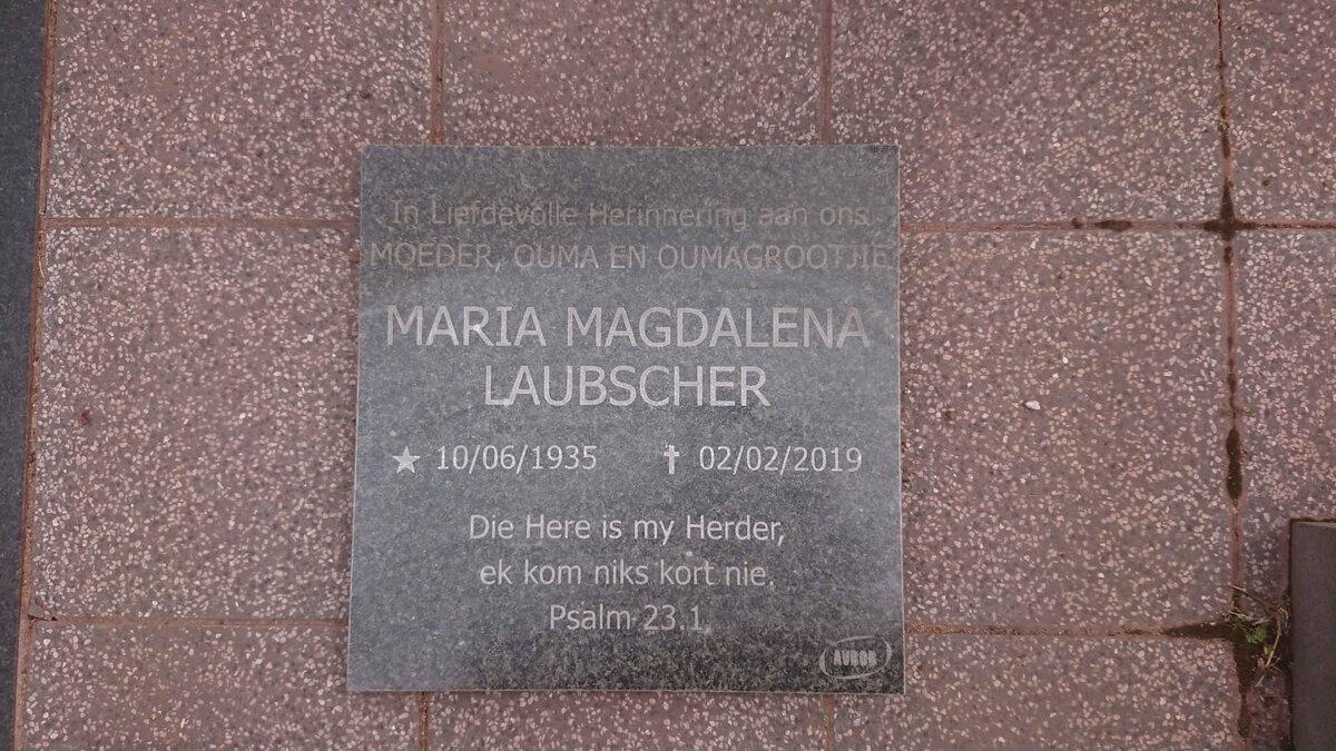 LAUBSCHER Maria Magdalena 1935-2019