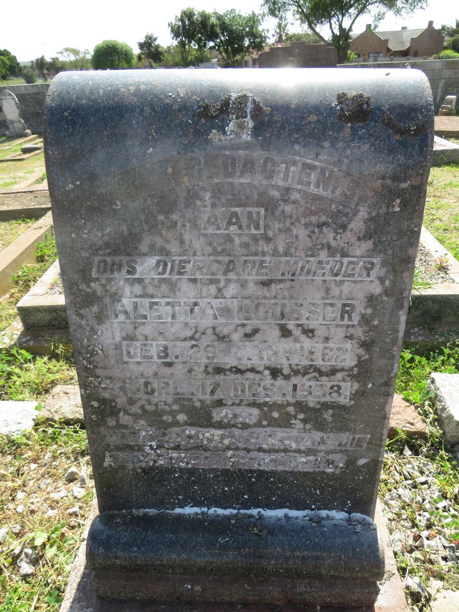 LOUBSER Aletta 1862-1938