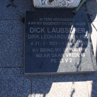 LAUBSCHER Dirk Leonardus Ehlers 1929-2003