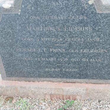 PRINS Marthinus J.H. -1954 &amp; Elsabe L.C. EBERSOHN -1936