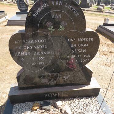 POWELL Henry 1952-1991 &amp; Susan 1951-2005