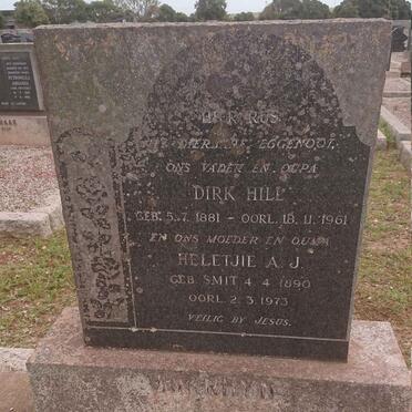 RHYN Dirk Hill, van 1881-1961 &amp; Heletjie A.J. SMIT 1890-1973