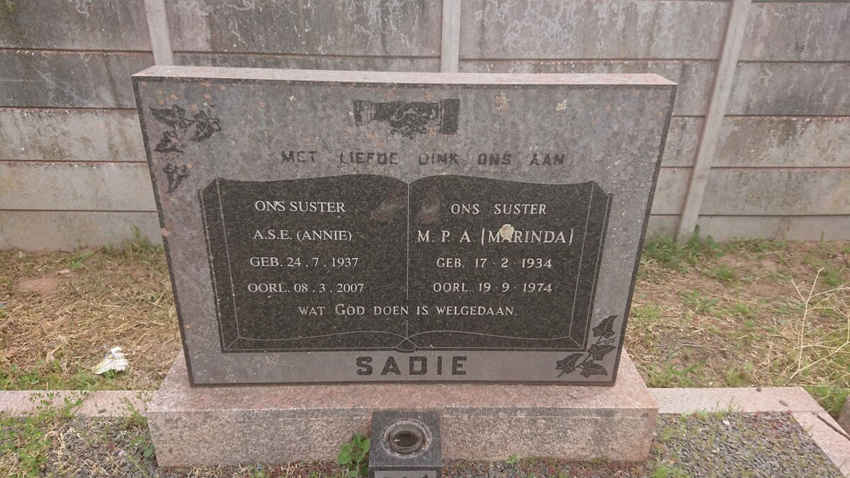 SADIE A.S.E. 1937-2007 :: SADIE M.P.A. 1934-1974