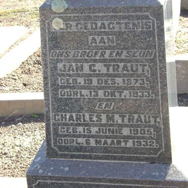 TRAUT Jan C. 1873-1933 :: TRAUT Charles M. 1905-1932