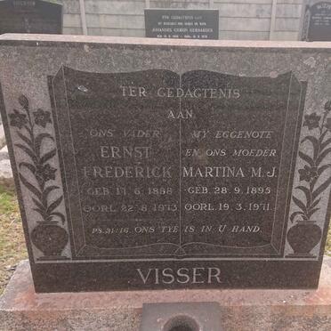 VISSER Ernst Frederick 1888-1973 &amp; Martina M.J. 1895-1971