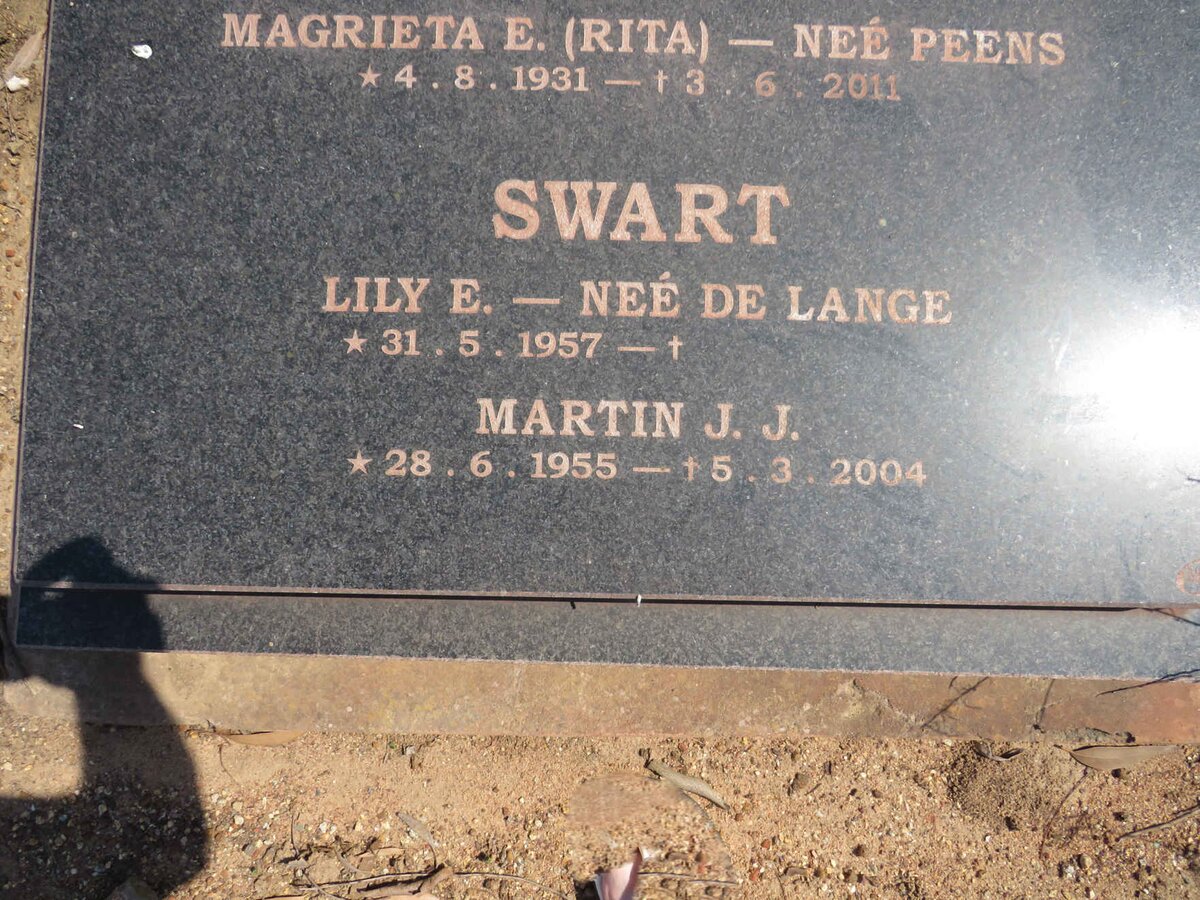 WESTHUIZEN, van der :: VAN ROOYEN :: DE LANGE :: PEENS :: SWART