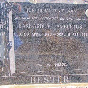 BESTER Bernardus Lambertus 1893-1963