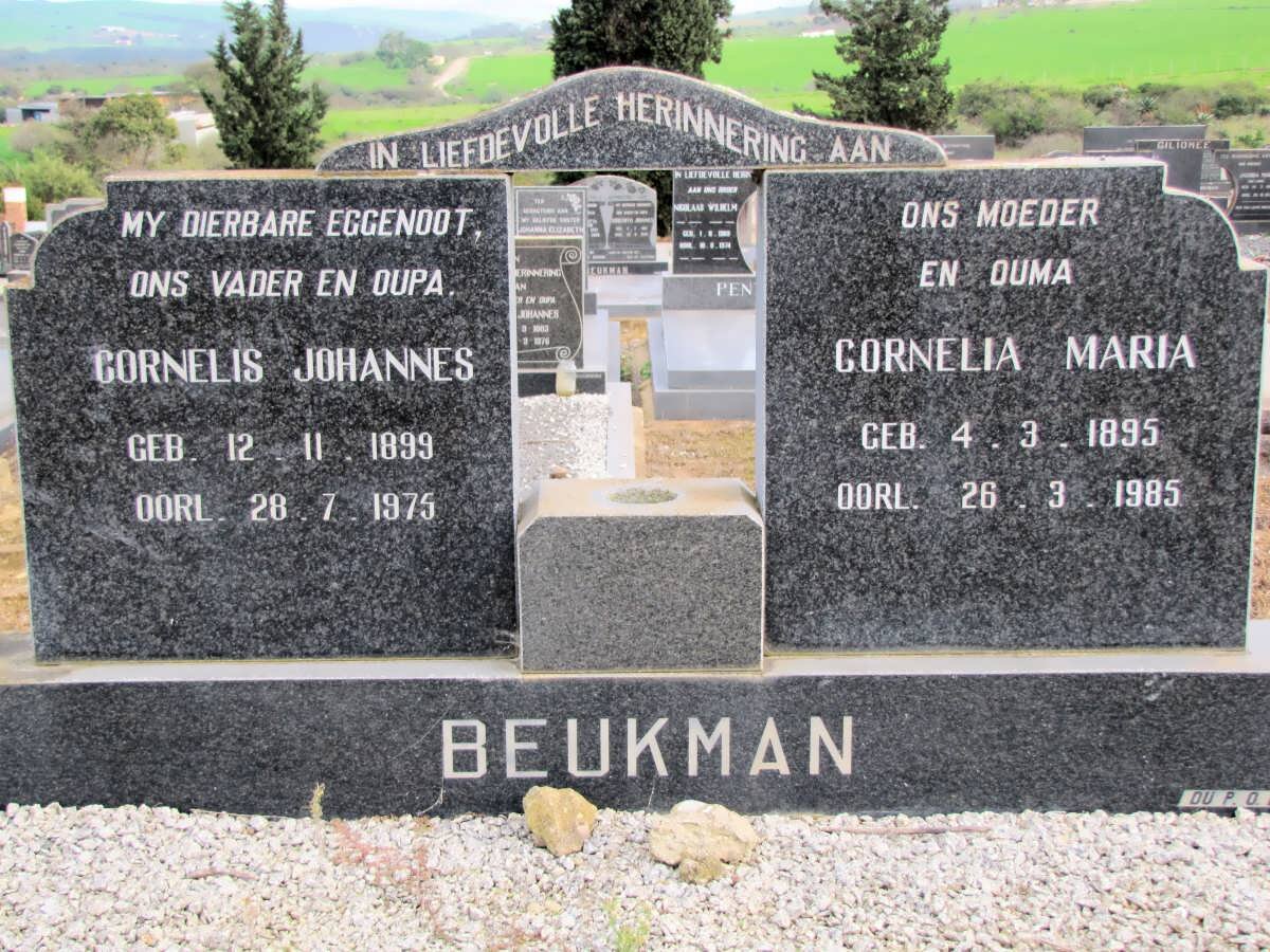 BEUKMAN Cornelis Johannes 1899-1975 &amp; Cornelia Maria 1895-1985
