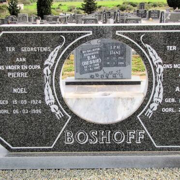 BOSHOFF Pierre Noel 1924-1996 &amp; Anna Aletta 1924-2007