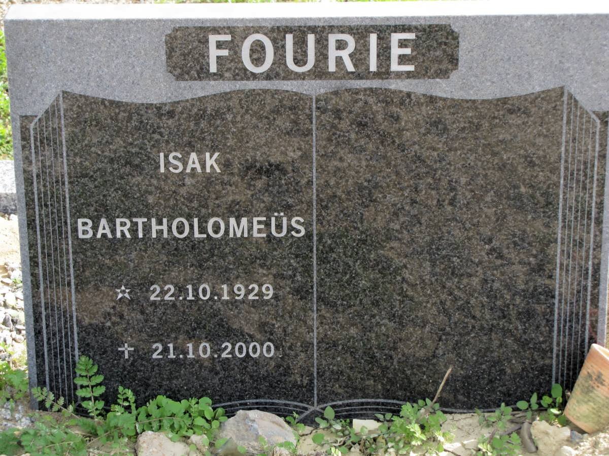 FOURIE Izak Bartholomeus 1929-2000