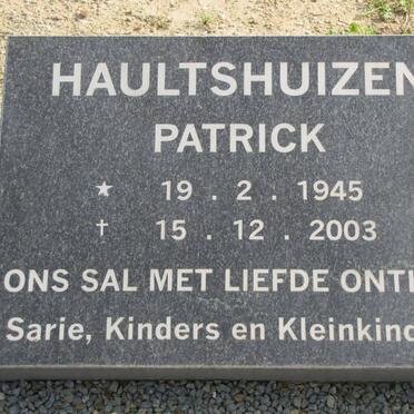 HAULTSHUIZEN Patrick 1945-2003