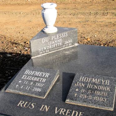HOFMEYR Jan Hendrik 1926-1993 &amp; Elizabeth 1927-2006