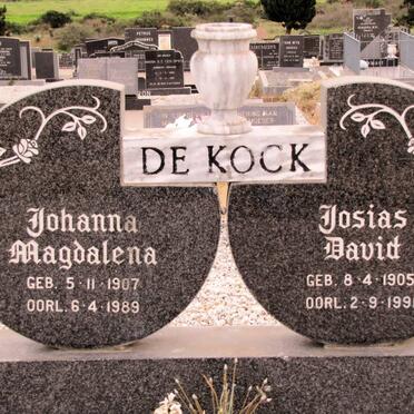 KOCK Josias David, de 1905-1991 &amp; Johanna Magdalena 1907-1989