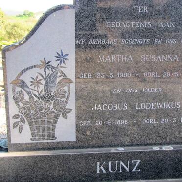 KUNZ Jacobus Lodewikus 1895-1971 &amp; Martha Susanna 1900-1962