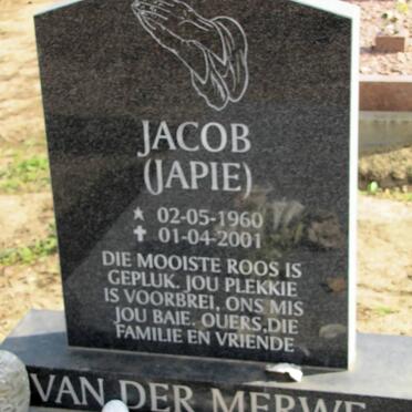MERWE Jacob, van der 1960-2001