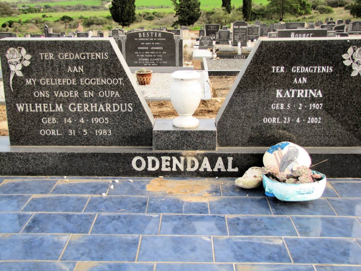 ODENDAAL Wilhelm Gerhardus 1905-1983 &amp; Katrina 1907-2002