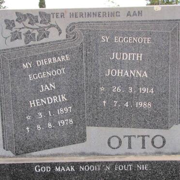 OTTO Jan Hendrik 1897-1978 &amp; Judith Johanna 1914-1988