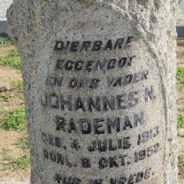 RADEMAN Johannes N. 1913-1952