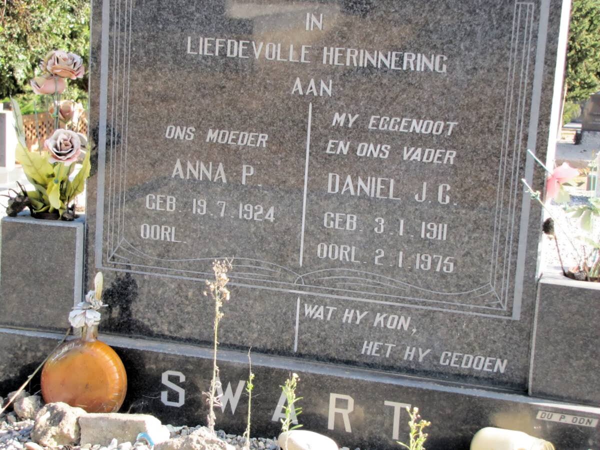 SWART Daniel J.C. 1911-1975 &amp; Anna P. 1924-