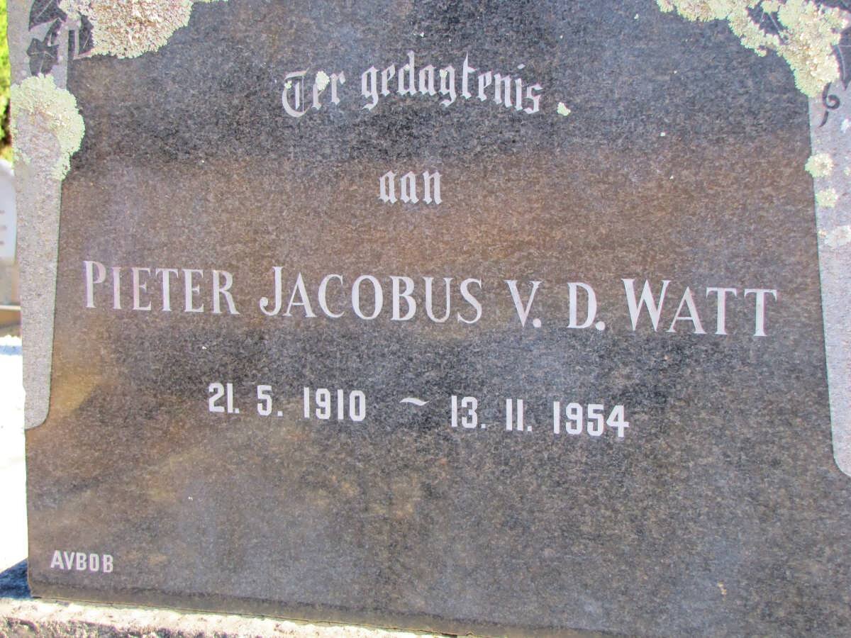WATT Pieter Jacobus, v.d. 1910-1954