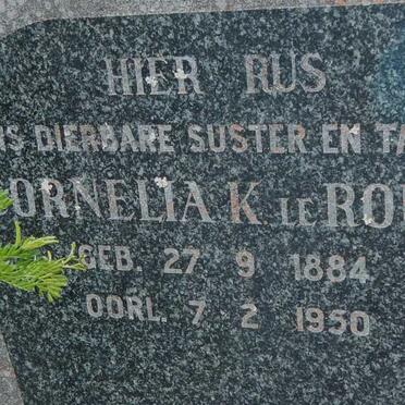 ROUX Cornelia K., le 1884-1950