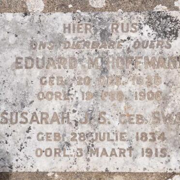 HOFFMANN Eduard M. 1828-1906 &amp; Susarah J.S. SWART 1834-1915