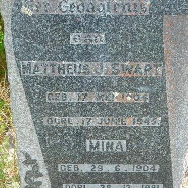 SWART Mattheus J. 1904-1945 &amp; Mina 1904-1981