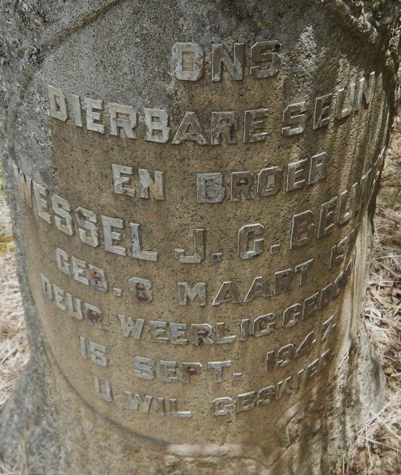 BEUKES Wessel J.G. 1911-1947