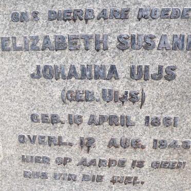 UIJS Elizabeth Susanna Johanna UIJS 1861-1948