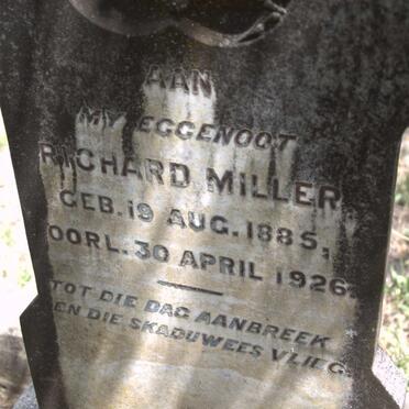 MILLER Richard 1885-1926