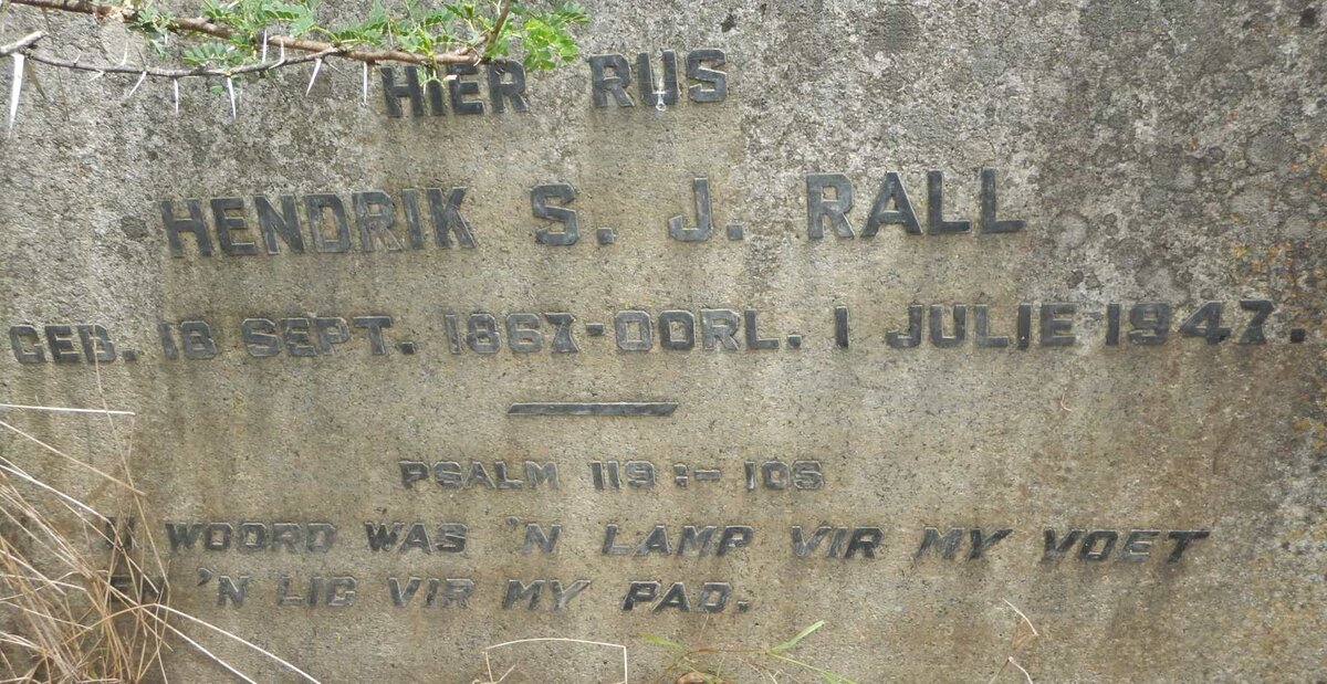 RALL Hendrik S.J. 1861-1947