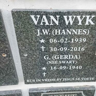 WYK J.W., van 1939-2016 &amp; G. SWART 1940-