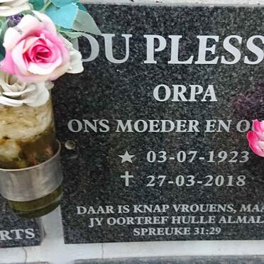 PLESSIS Orpa, du 1923-2018