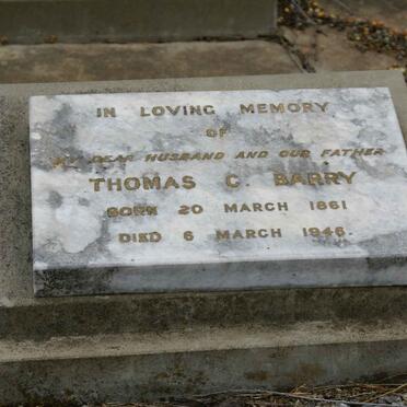 BARRY Thomas C. 1861-1946