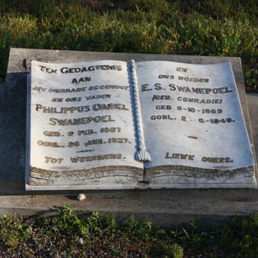 SWANEPOEL Philippus Daniel 1867-1937 &amp; E.S. CONRADIE 1869-1949
