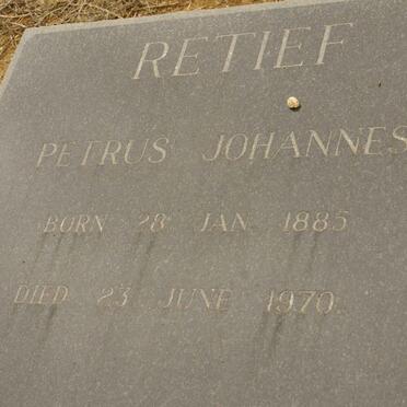 RETIEF Petrus Johannes 1885-1970