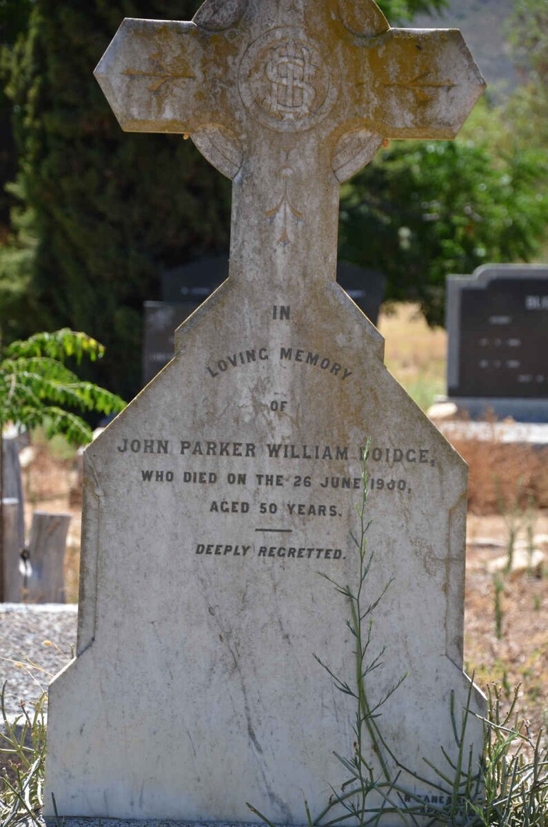 DOIDGE John Parker William -1900