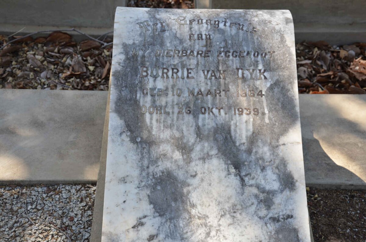 DYK Burrie, van 1884-1939