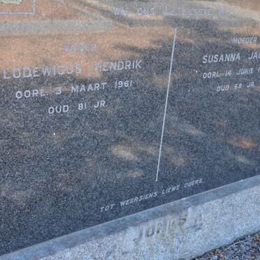 JONES Lodewicus Hendrik -1961 &amp; Susanna Jacoba -1959