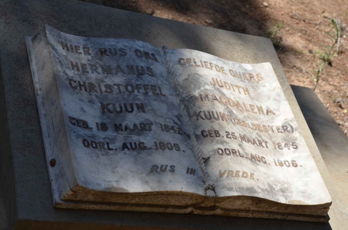 KUUN Christoffel 1842-1909 &amp; Judith Magdalena BESTER 1845-1906