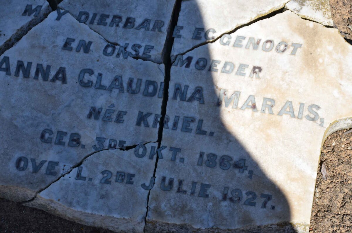 MARAIS Anna Claudina nee KRIEL 1864-1927