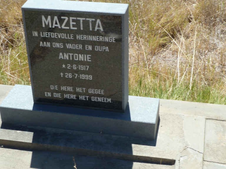 MAZETTA Antonie 1917-1999