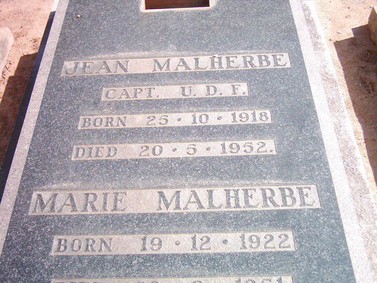 MALHERBE Jean 1918-1952 &amp; Maria 1922-????