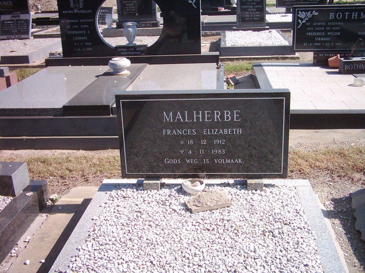 MALHERBE Frances Elizabeth 1912-1983