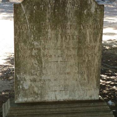 NAUDE Maria Elizabeth nee V.D. VYVER 1802-1879